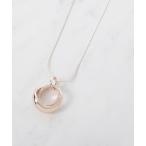 ネックレス ミニダブルリングネックレス レディース