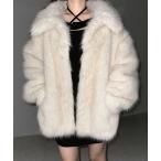 コート アウター 「 ５color 」フェイクファーボリュームミドルコート ／ fake fur volume middle coat レディース