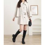 ショッピングケープ ステンカラーコート コート 2wayケープミドルコート レディース