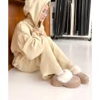 スリッポン 「25AW新作」「R＆E」ラバーバックベルトフェイクファームートンスリッポン レディース