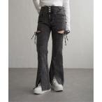  джинсы Denim Denim брюки боковой вырез наружный flair Denim женский 