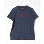 「Abercrombie&Fitch」 刺繍半袖Tシャツ M ネイビー メンズ