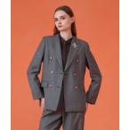 ジャケット テーラードジャケット 「セットアップ対応品番」ウールオックスダブルジャケット レディース