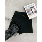 パンツ リブニットキュロット「ショートパンツ」 レディース