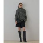 ショッピングケープ ニット セーター フリンジケープニットトップ レディース