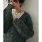 ショッピングウール カーディガン 「ウール混」イエティシャギーVネックカーディガン レディース