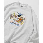 トレーナー スウェット DISNEY/ディズニー/「ファンタジア」/ブルーム/ミッキーマウス/フロッキープリント クルーネックスウェット/リラックスフ