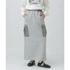 スカート パフエア異素材ナロースカート　576757