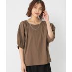 tシャツ ボリュームスリーブカットソーブラウス レディース