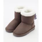 ブーツ リボンフェイクムートンブーツ キッズ 子供 女の子