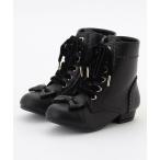 ブーツ リボン付き編み上げブーツ キッズ 子供 女の子