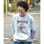 トレーナー スウェット 「THRASHER /スラッシャー」裏起毛 プリントトレーナ− クルーネック ヘビースウェット メンズ レディース