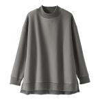 tシャツ ワッフル素材裏ボアハイネックプルオーバー レディース