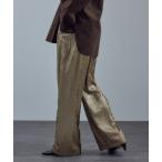 ショッピングサテン パンツ サテンワイドイージーパンツ レディース