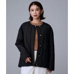 ショッピングファスナー コート アウター 「軽量／洗える／ファスナー付き」中綿 キルトコート レディース