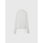 tシャツ カシミヤ混シアースリーブギャザートップス レディース