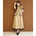 ワンピース コントラストトリムトレンチワンピース
