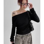 tシャツ 「MADE」 クロジュオフショルダー長袖Tシャツ レディース