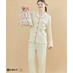 パジャマ ルームウェア MADE WITH シモジマ 「綿100%」開襟ワッフルパジャマ レディース