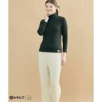 ショッピングあったか インナーシャツ 肌着 MADE WITH シモジマ 裏起毛　あったかタートルネック レディース