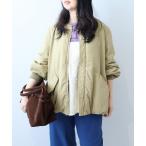 ブルゾン アウター 「L〜5L 大きいサイズ」ナイロンバックギャザーライト中綿ブルゾン レディース