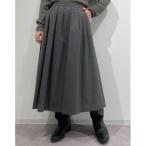 スカート ランダムタックフレアースカート