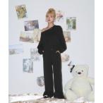 セットアップ ワンショルダーラインストーン入りセットアップ「スウェット/ベロア」 レディース