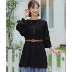 ショッピングパフスリーブ ニット セーター 「安田美沙子さん着用」ボリュームパフスリーブニットチュニック レディース