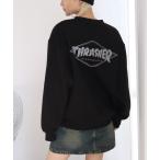 トレーナー スウェット 「THRASHER/スラッシャー」裏起毛 アソート カスレクラックプリント クルーネック スウェット トレーナー メンズ レデ