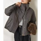 コート アウター 「首元まであったか」中綿スタンドネックジャケット レディース