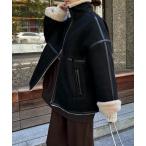 ショッピングムートン コート アウター フェイクムートンショートコート レディース