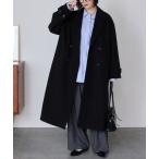 コート チェスターコート ニットメルトンサイドスリットロングチェスターコート レディース