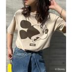 「Disney」 半袖Tシャツ LARGE ベージュ レディース
