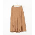 「GUCCI」 プリーツスカート 40 オレ