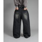 ショッピングサルエル 「sedacle」 サルエルデニムパンツ SMALL ブラック メンズ