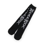 靴下 レースアップリボン柄　ハイソックス キッズ 子供 女の子