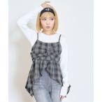 ショッピングlovetoxic tシャツ インナーツキイレヘムチェックキャミソール キッズ 子供服 女の子