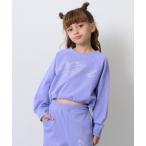 トレーナー  ラインストーンロゴショート丈トレーナー キッズ 子供服 女の子