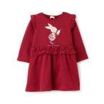 ワンピース リバティウサギ時計ワンピース キッズ 子供服 女の子