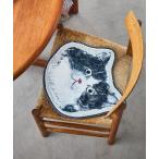 ラグ ラグマット ダイカットチェアパッド「うちの猫博」