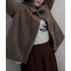 コート アウター 「L〜5L 大きいサイズ」ループボアジャケット レディース