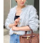 ショッピングカール カーディガン 「手洗い可能」カール起毛ショートカーディガン レディース