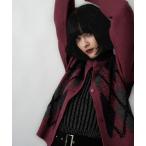 カーディガン アーガイルガラニットカーディガン(HARE) レディース