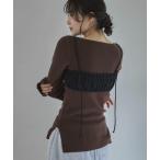 シャーリングブラトップビスチェ レディース