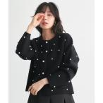 ショッピングカーデ カーディガン 洗える ストレッチ ｜ パール ニット カーデ ｜ レディース ニットトップス オフィスカジュアル カーディガン トップス 長袖 セータ