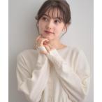 ショッピングシルク ニット セーター 「大人上品・通勤・前後2WAY」バックパール調ドルマンニット レディース