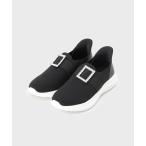 スニーカー 「軽量」ビジュー付きニットスニーカー レディース