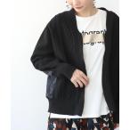 ショッピングケーブル ブルゾン アウター ケーブル布帛ドッキングジップブルゾン レディース