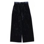 パンツ クラッシュベロアワイドパンツ レディース