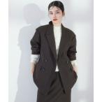 ジャケット テーラードジャケット ヘリンボーンツイードベルテッドジャケット/セットアップ対応 レディース